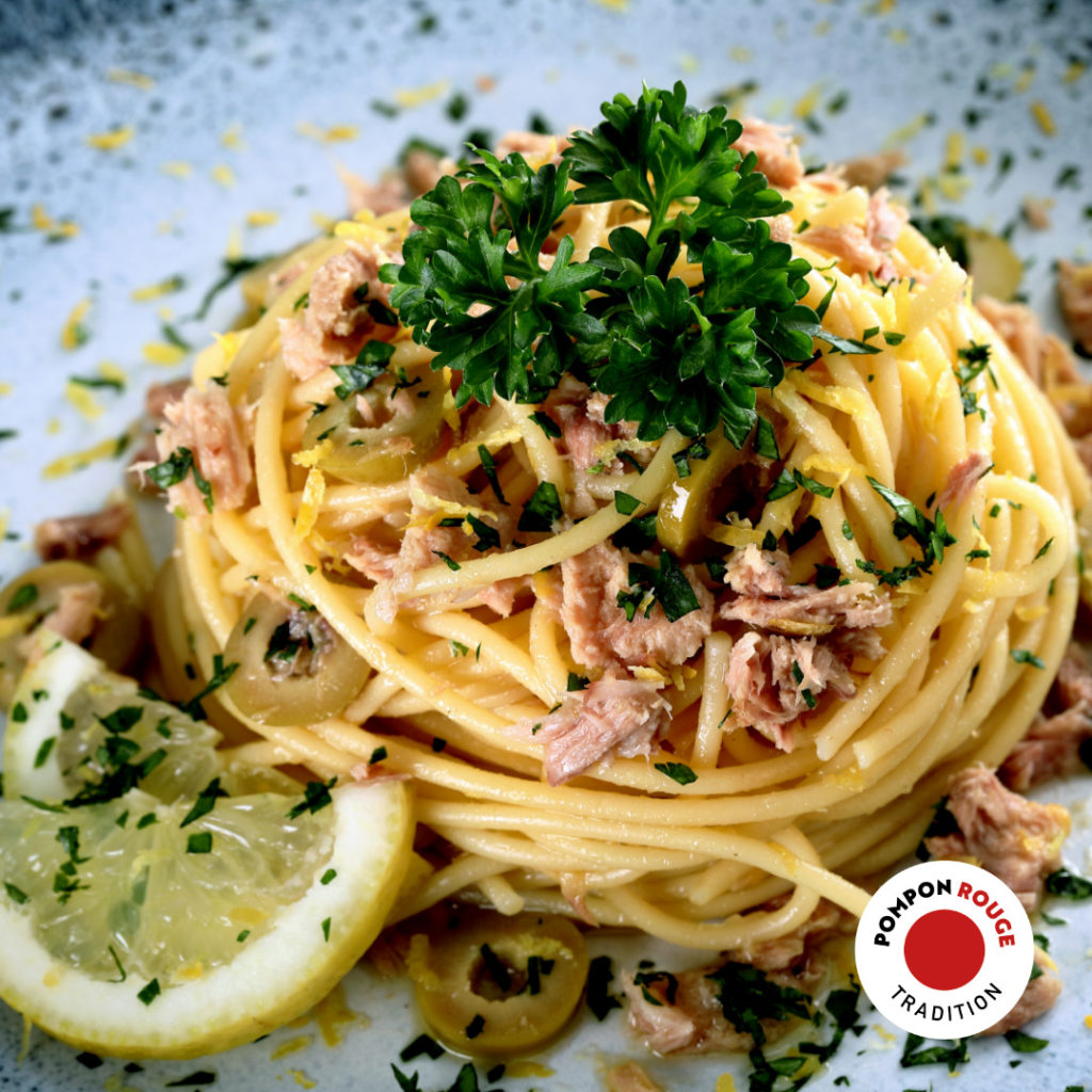 Pâtes au thon et citron Pompon Rouge